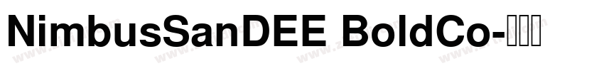 NimbusSanDEE BoldCo字体转换